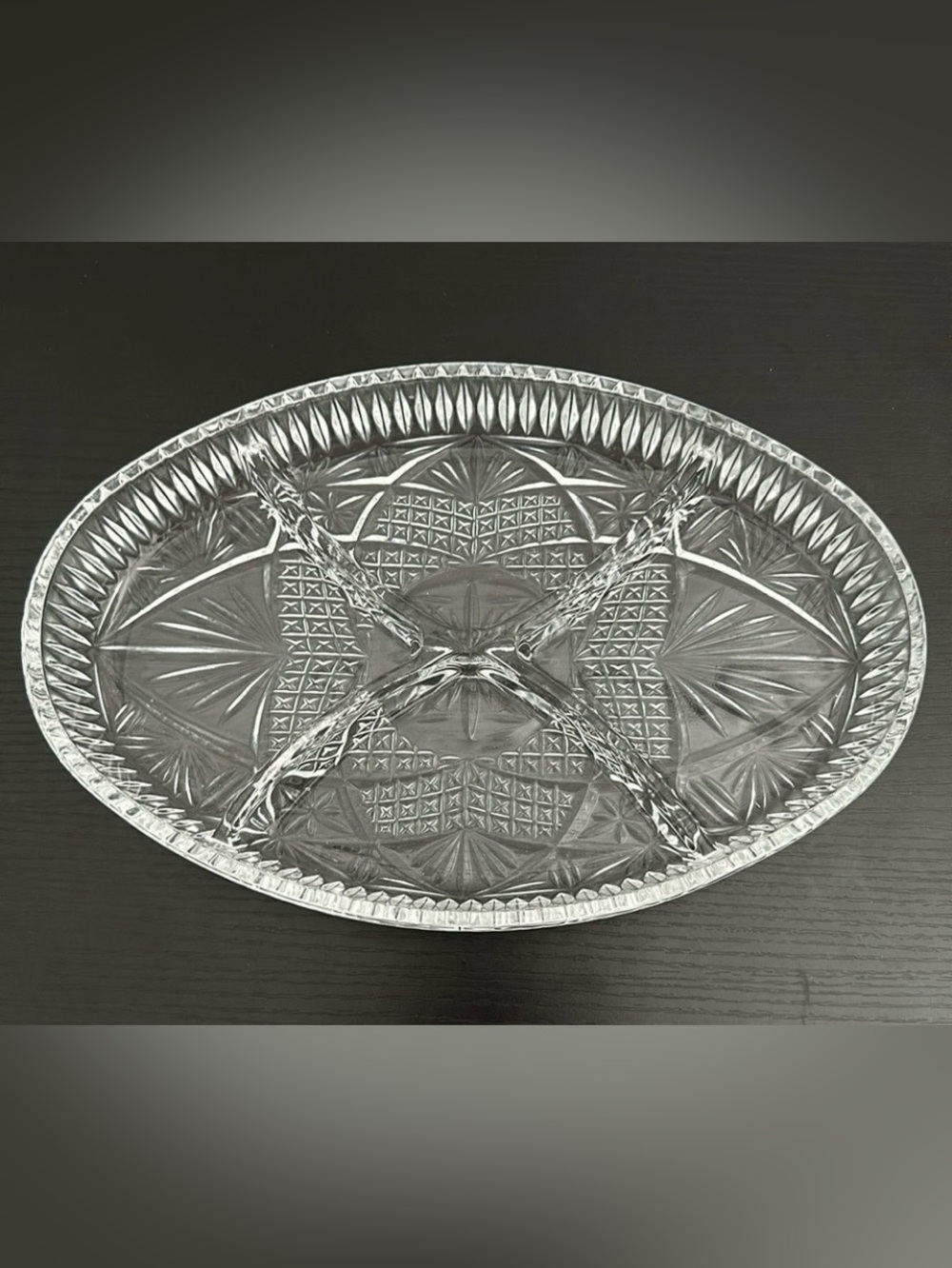 Libbey Clarion 4 Part Divided Serving Tray Vintage